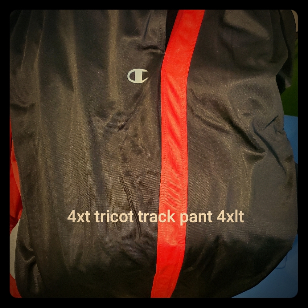 Champion tricot track pants w red stripe 4xlt